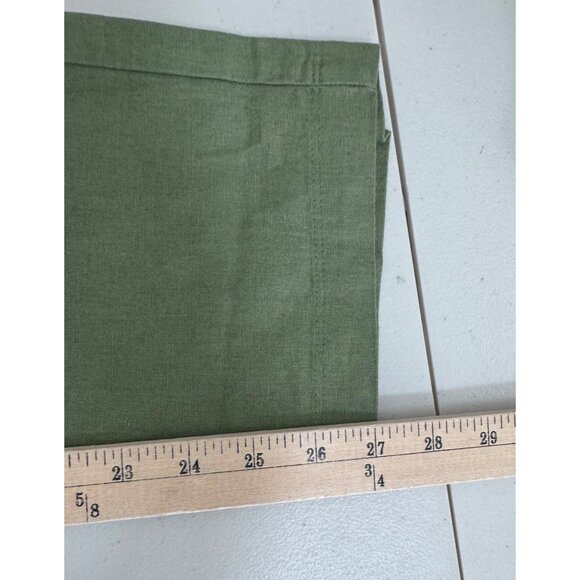 J.Crew Petite linen-blend slim wide-leg drawstring pant Green sz 00P - Picture 8 of 8